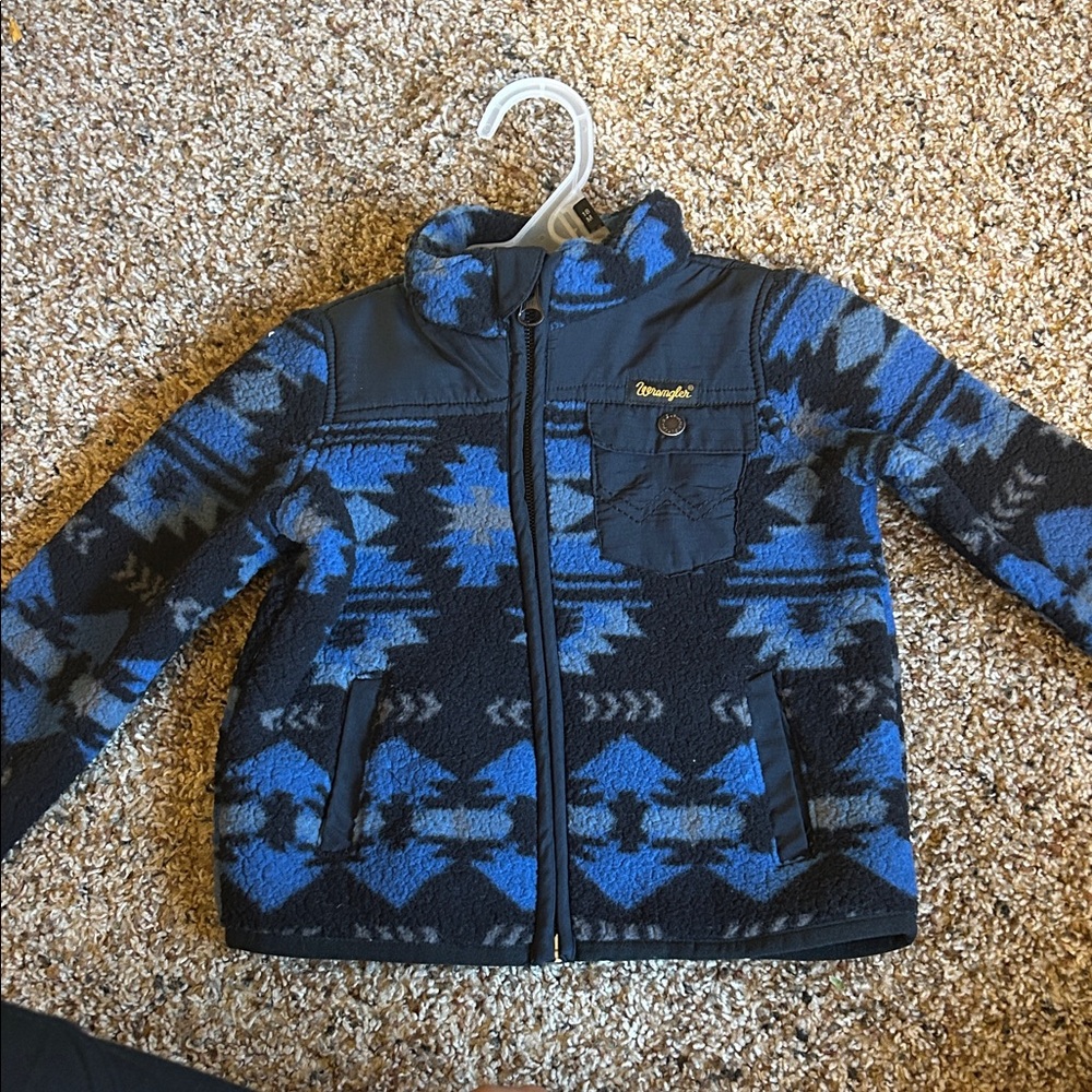 Wrangler Black and Blue Aztec Jacket
